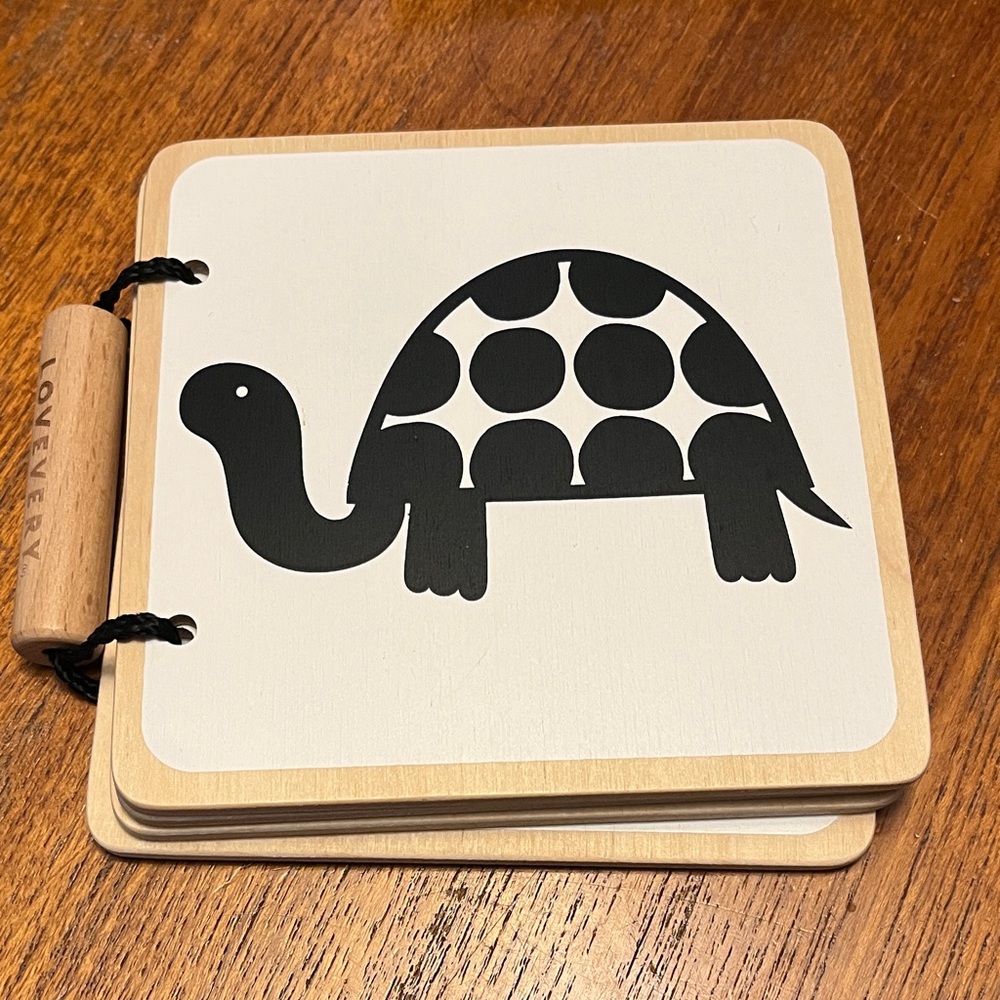 Wooden Turtle Learning Book by LONELY PLANET - Black and Tan